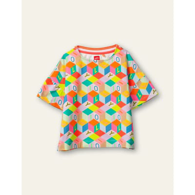 Oilily Tischa T-shirt Bio-Katoen- maat104/4yr Rood