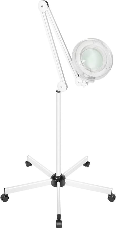 Vergrootlamp met Licht - Staande Loep - Precisiewerk & Hobby - 8x Vergroting - 1.5m Snoer - Wit