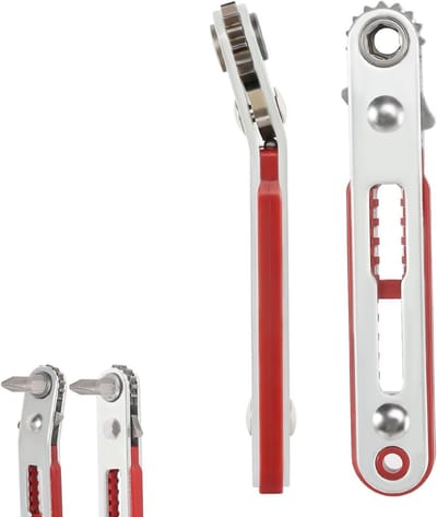 Compacte Mini Ratchet Sleutelset met Magnetische Functie, 2 Stuks, 1/4 Inch Omkeerbare Schroevendraaier voor Auto's, Huishoudelijke Klussen en Machines