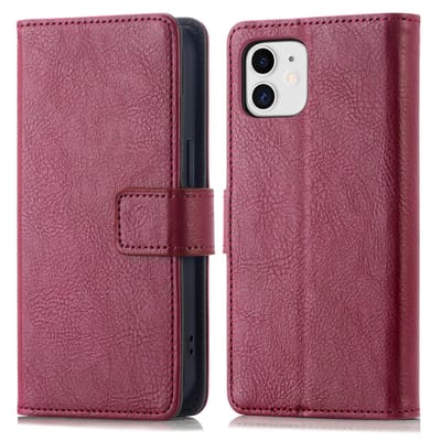 imoshion Hoesje - Geschikt voor Apple iPhone 11 - Luxe Bookcase - Bordeaux
