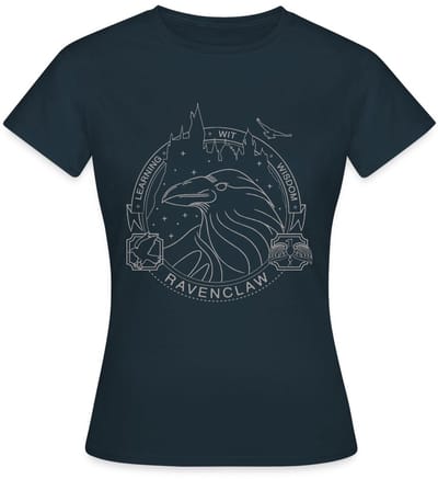 Harry Potter Ravenklauw Lineart T-Shirt Dames