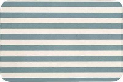 WC mat 90x60 cm - Antislip - Strepen - Modern - Blauw - Toiletmat - Vloermat - Douchemat - Toilet tapijt - Toiletmatten