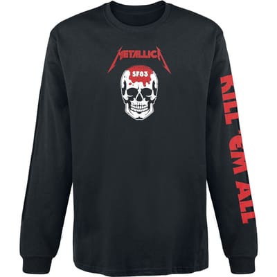 Metallica Shirt met lange mouwen - Kill 'Em All - Skull - M tot XXL - voor Mannen - zwart