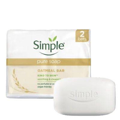 Simple Kind to Skin Oatmeal Pure Zeep 100 g - 2 Stuks