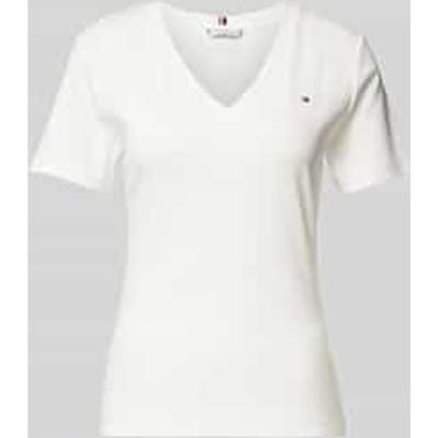 Slim fit T-shirt met logostitching, model 'CODY'