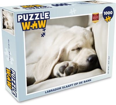 Puzzel Labrador slaapt op de bank - Legpuzzel - Puzzel 1000 stukjes volwassenen