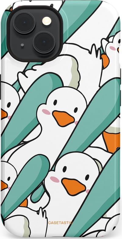 Casetastic Hoesje Geschikt voor Apple iPhone 15 Magsafe - Stijlvolle Beschermende Duo-layer Case - Ganssterk