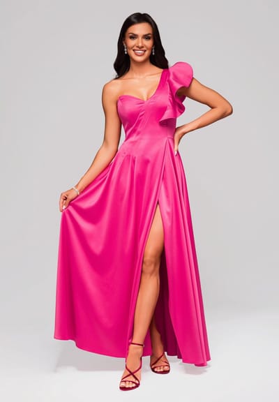 LARICA Jurk - Rits - Jurk Fuchsia XS