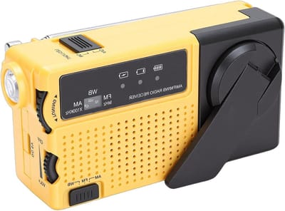 Noodradio - Draagbare Radio - Buiten Activiteiten - Oplaadbaar Via Zonne-energie - 16 x 8 x 5 cm - Zwart