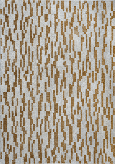 Acsento JuraBeigeOchre7 Vloerkleed - 160 x 230 cm - Oranje,Grijs - Rechthoekig - Polyester - Woonkamer, Slaapkamer, Eetkamer - Geometrisch - Modern, Design