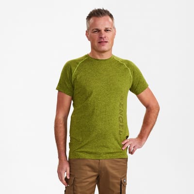 Engel X-treme naadloos T-shirt 9060-155 - Lime Green Melange - L/XL