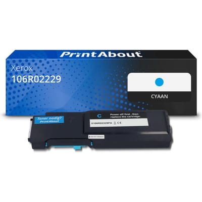 PrintAbout huismerk Toner 106R02229 Cyaan Geschikt voor Xerox
