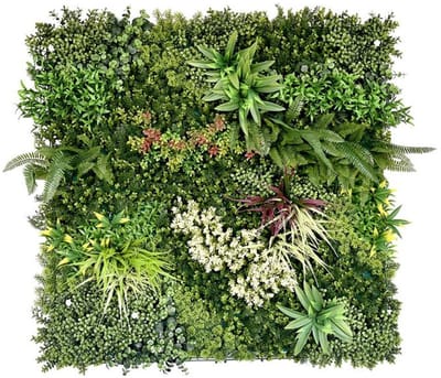 Kunsthaag wandpaneel - Mix blad B - 100x100 cm - plantenwand