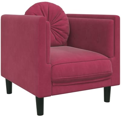 Fauteuil - Relaxzetel - Relaxstoel - Relaxfauteuil - Stoel - Met armleuning - Voor één Persoon -Wijnrood