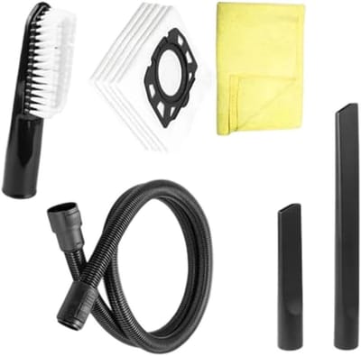 Stofzuiger accessoires set - Interieur reiniging - Auto en thuis - 9-delige uitbreiding - 15 meter slang - Zwart