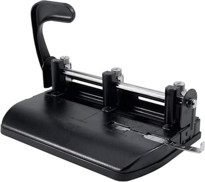 Perforator Zwart - Papierpons - Kantoren Thuis - Verstelbaar 2 of 3 Gaten - 32 Vel Capaciteit - Zwart