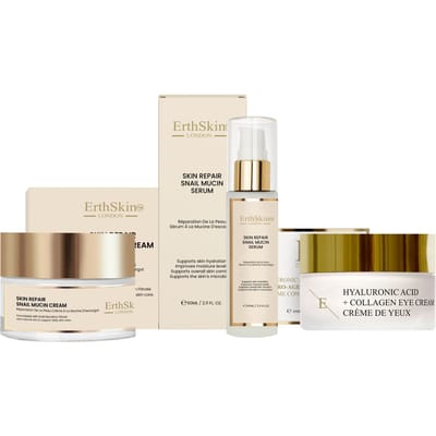 Huidherstel Slakkenmucine Crème 50ml + Huidherstel Slakkenmucine Serum 60ml + Hyaluronzuur + Collageen Pro Age Oogcrème 30ml