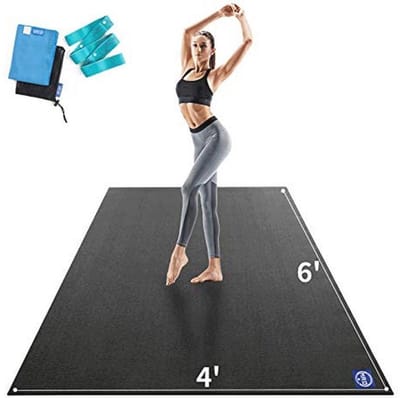 MRO Grote yogamat - 6 'x 4' x 9 mm extra dik, ultra comfortabel, niet-toxisch, antislip, blote voeten oefenmat
