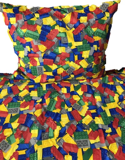Lotte & Julius peuterdekbedovertrek Bricks blokken 120x150cm