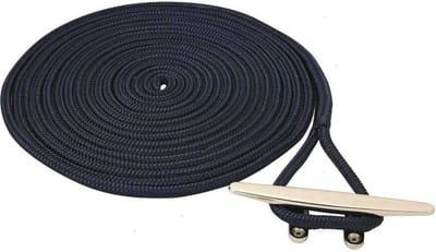 Polyester landvast met oogsplits - Navy - 14 mm x 10 meter