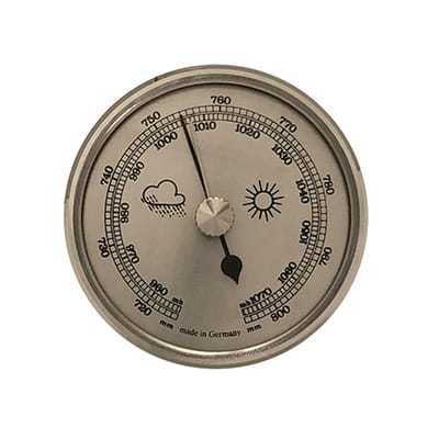Barometer inbouwweerinstrument Ø 65mm, zilver