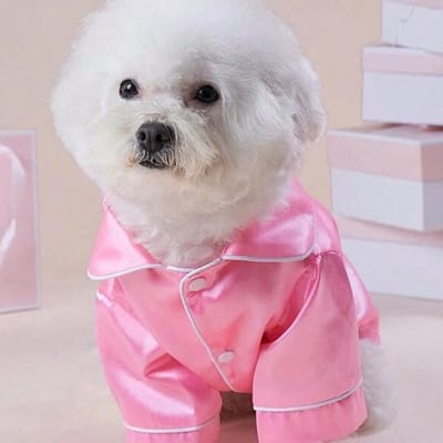 1 st Schattige Huisdierkleding, 2-Poten Zijden Lente/Herfst Pyjama met Drukknopen, voor Honden & Katten Zoals Poedel, Bulldog S