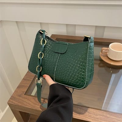 Lente Nieuwe Eenvoudige Trendy One-shoulder Kleine Vierkante Tas Onderarmen Modieus en Stijlvol Forenzentas Vrouwen black
