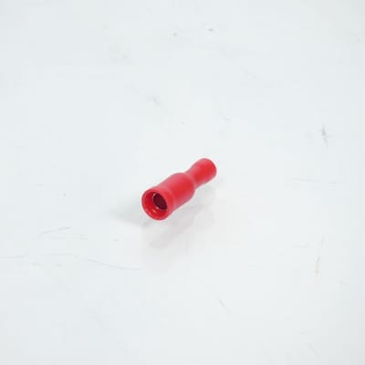100 cosse fiche électrique ronde femelle Ø4mm isolant rouge 0.25-1.5mm² pour moto