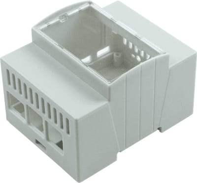 DIN Rail Case geschikt voor Raspberry Pi 5 – BO-RPI5-DINR – Industriële Behuizing met Transparant Deksel