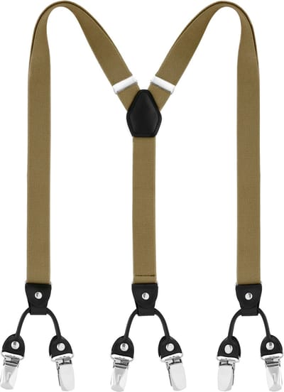 Smalle Olijfkleurige Clipbretels
