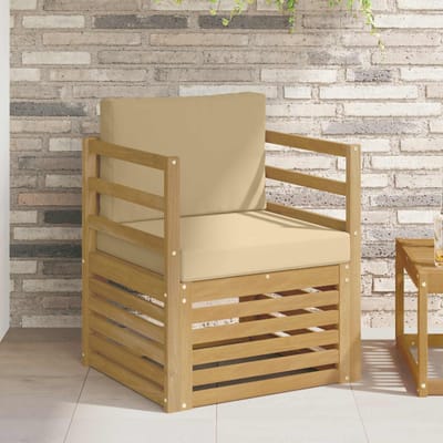 vidaXL - Buiten - bank - set - Polyester - Wit