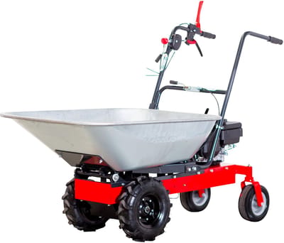 Benzine kruiwagen met gegalvaniseerde stalen bak 100l 200kg 3,2pk 1+ 1R snelheden Torros MK200F