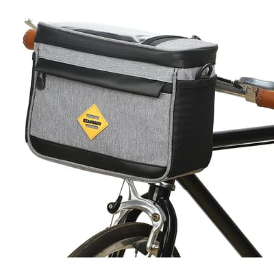 Fiets Geïsoleerde Fiets Koeltas Waterbestendige Fiets Stuurtas Fietsmand Voortas Fietstas grijs