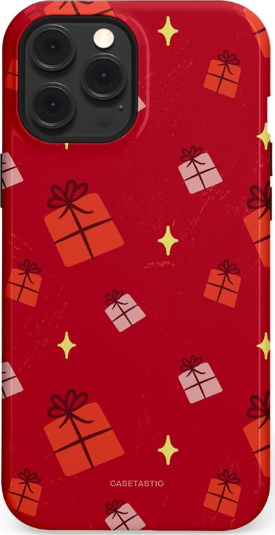 Casetastic hoesje geschikt voor Apple iPhone 12 Pro Max - MagSafe - Dubbellaagse bescherming - Rode Sinterkerst Cadeaus - Fashion Case - Rood
