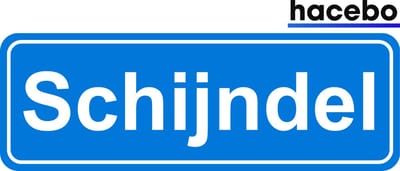 Hacebo - Plaatsnaam Sticker - 29x10 CM - Schijndel sticker - Verkeersborden sticker - grappige cadeaus - Schijndel
