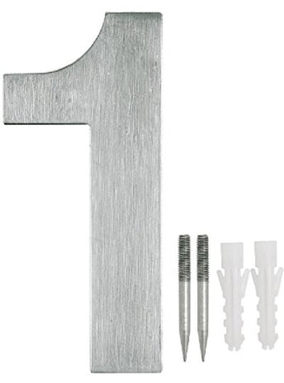 Roestvrij Stalen Deurnummerplaatje - Huisnummer Wandmontage 8 cm x 15 cm - Inclusief Installatieset