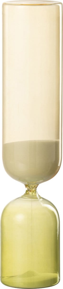 J-Line zandloper - glas - groen
