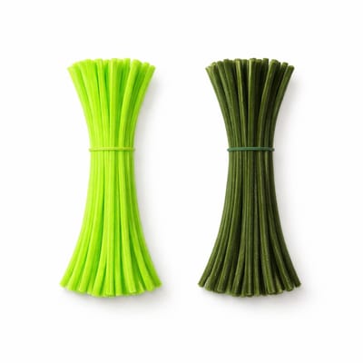 Pijpenragers Chenilledraad - 100 Stuks - Felgroen & Donkergroen - 30 cm - Kasey