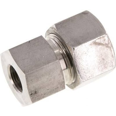G 3/8'' x 20S RVS Rechte Snijring Koppeling 400 Bar DIN 2353 - FL2S-FC-ST-038G-20-S