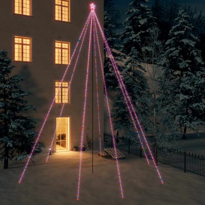 vidaXL LED-kerstboom Binnen Buiten 1300 LEDs kleurrijk 8 m