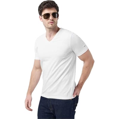 Boss Heren Spirit V Neck Slim T-Shirt (Set van 2) (Wit)
