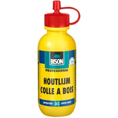 Bison Originele houtlijm 75 gram - hoogwaardige, vochtbestendige witte houtlijm, droogt transparant op, oplosmiddelvrij, overschilderbaar, D2, sterker dan hout