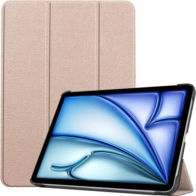 Coverup Tablethoes geschikt voor iPad Air 11 (2024/2025/2026) Hoesje - Tri-Fold Book Case met Wake/Sleep - Goud