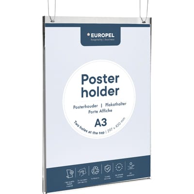 Posterhouder Europel A3 staand acryl