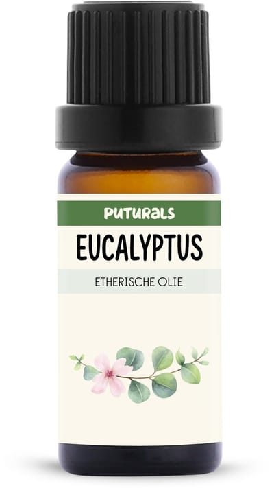Puturals Eucalyptus Olie 100% Natuurlijk - 10ml - Puur en Vegan - Eucalyptus Etherische Olie voor Huid, Haar en Aromatherapie