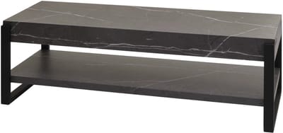 TV-rek MCW-L53, TV-tafel lowboard TV-tafel, metaal 42x120x44cm ~ marmer look grijs