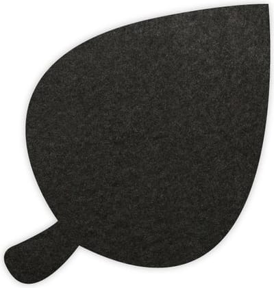 Blad vilt onderzetters - Zwart - 6 stuks - ø 10 cm - Tafeldecoratie - Glas onderzetter - Cadeau - Woondecoratie - Woonkamer - Tafelbescherming - Onderzetters Voor Glazen - Keukenbenodigdheden - Woonaccessoires - Tafelaccessoires