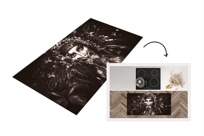 Keukenloper - Loper keuken - Vrouw - Vlinder - Verf - 120x60 cm - Keukenloper vinyl