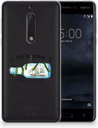 Nokia 5 Telefoonhoesje met Naam Boho Bottle