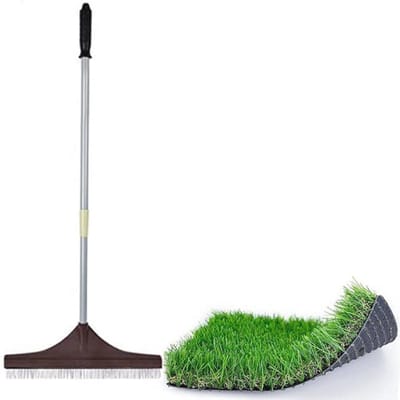 Borstels voor kunstgras en tapijten met telescoopsteel - 122 cm